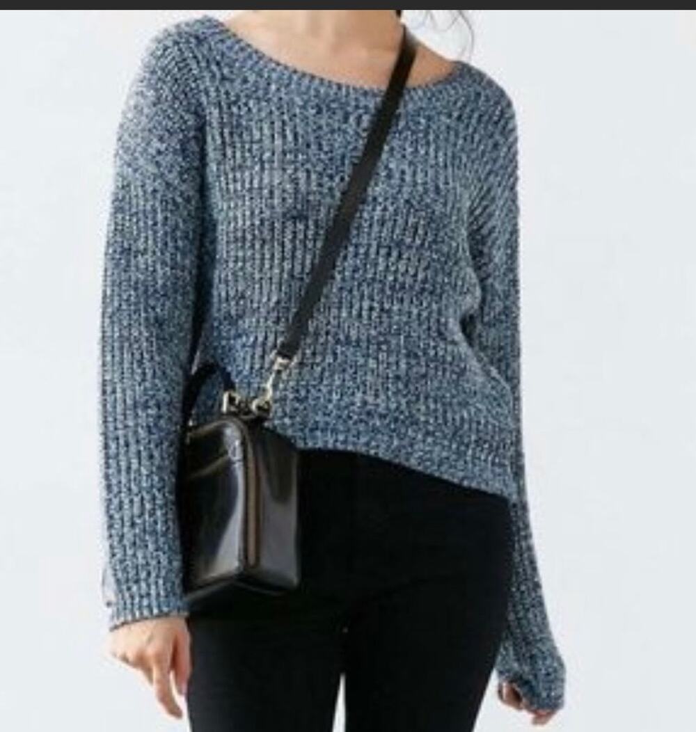 BDG Blue Knit Pullover Sweater Sz L